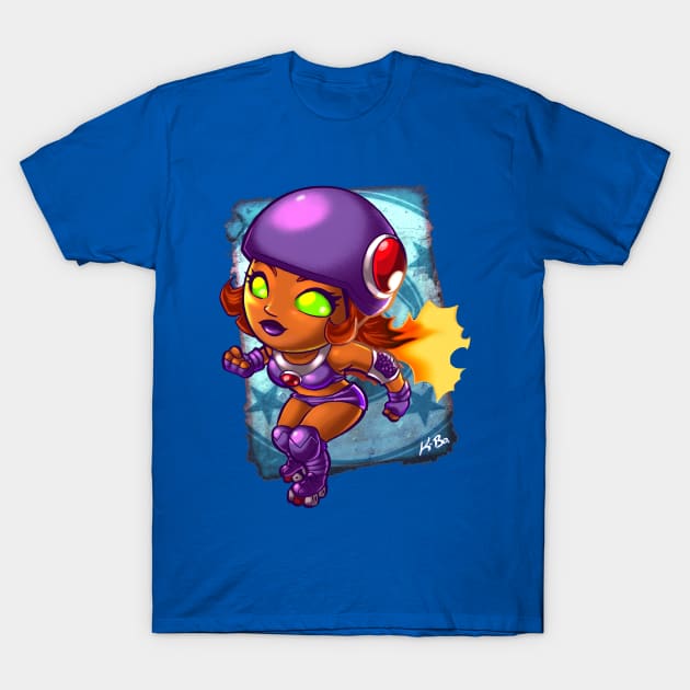 Superhero Roller Derby Starfire T-Shirt by K-Bo.